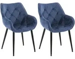 CLP Armlehnenstuhl, Blau, Metall, 58x83x62 cm, Esszimmer, St&uuml;hle, Esszimmerst&uuml;hle,