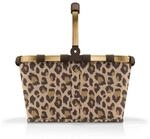 Reisenthel Einkaufskorb Carrybag frame leo macchiato, Braun, Schwarz, Kunststoff,