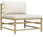 vidaXL Loungesofa, Creme, Naturmaterialien, 70x60x65 cm, Loungem&ouml;bel, Outdoorsofas