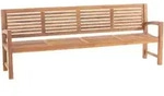 CLP Gartenbank, Teak, Holz, 240x92x59 cm, Gartenm&ouml;bel, Gartenb&auml;nke