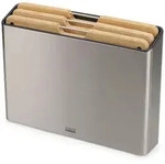 Joseph Joseph Schneidebrett-Set Folio&trade;, Dunkelgrau, Kunststoff, Metall, Holz,