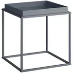 tectake Beistelltisch, Dunkelgrau, Metall, Beton Optik, 40x44x40 cm, Wohnzimmer,