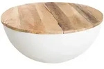 riess-ambiente Couchtisch, Braun, Holz, Holz, Rund, 70x33x70 cm, Wohnzimmer,