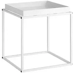 tectake Beistelltisch, Wei&szlig;, Metall, Beton Optik, 40x44x40 cm, Wohnzimmer,