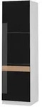 Vicco Herdumbauschrank, Schwarz Hochglanz, Wei&szlig;, Holzwerkstoff, 5 F&auml;cher,