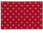 Relaxdays Fussmatte, Rot, Textil, Kunststoff, 40x60 cm, Teppiche & B&ouml;den, Fu&szlig; &