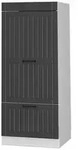 Vicco Mikrowellenschrank, Anthrazit, Wei&szlig;, Holzwerkstoff, 3 F&auml;cher, 1 Schubladen,