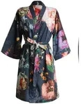 Essenza Kimono Fleur, Blau, Textil, Floral, Gr. S, Badtextilien, Badem&auml;ntel
