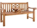 CLP Gartenbank, Teak, Holz, 150x92x72 cm, Gartenm&ouml;bel, Gartenb&auml;nke