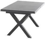 Siena Garden Gartentisch, Anthrazit, Graphit, Metall, rechteckig, eckig, X-Form,