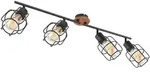 Globo Lighting Deckenleuchte, Schwarz, Metall, 11x24x80 cm, Lampen & Leuchten,