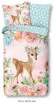 Mid.you Kinderbettw&auml;sche, Rosa, Mintgr&uuml;n, Textil, Hirsch, 135x200 cm,...