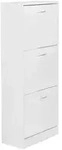 Mid.you Schuhkipper, Wei&szlig;, Holzwerkstoff, 3 F&auml;cher, 50x125x24 cm, Garderobe,