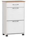 Mid.you Schuhschrank, Wei&szlig;, Kunststoff, 1 Schublade(n) Schubladen, 62x102x34.1 cm,