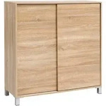 Mid.you Schuhschrank, Sonoma Eiche, Kunststoff, 4 F&auml;cher, 100x108x37.5 cm,