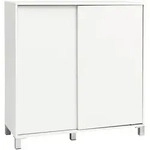 Mid.you Schuhschrank, Wei&szlig;, Kunststoff, 4 F&auml;cher, 100x108x37.5 cm, Garderobe,