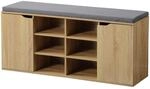 Kesper Garderobenbank, Sonoma Eiche, F&uuml;llung: Polyurethan (Pur), 103x48x30.50 cm,