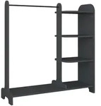 Mid.you Garderobe, Anthrazit, Holzwerkstoff, 3 F&auml;cher, 106x110x35 cm, Garderobe,