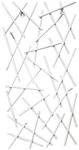 Wandgarderobe, Wei&szlig;, Metall, Abstraktes, 30x60x5 cm, Garderobe, Garderobenleisten &