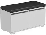 [en.casa] Schuhbank, Schwarz, Textil, 80x42x35 cm, Garderobe, Garderobenb&auml;nke,