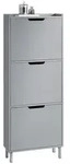 SoBuy Schuhschrank, Grau, Holzwerkstoff, Metall, 50x129x19 cm, Garderobe,
