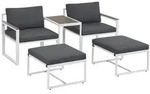 Juskys Gartenm&ouml;bel, Grau, Metall, 11, Gartenm&ouml;bel, Gartenm&ouml;bel-Sets