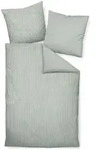 Janine Bettw&auml;sche Chinchilla S, Wei&szlig;, Salbeigr&uuml;n, Textil, Streifen, 135x200 cm,