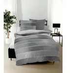 Kaeppel Bettw&auml;sche Timeless, Zink, Textil, Graphik, 155x220 cm, b&uuml;gelleicht,