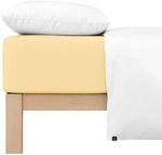 Schlafgut Spannbetttuch Pure, Gelb, Textil, 140-160x200-220 cm, Gr&uuml;ner Punkt,