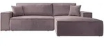 Selsey Ecksofa, Pink, Kunststoff, 3-Sitzer, Ottomane rechts,L-Form, 267x167 cm,