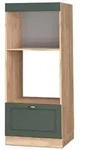 Vicco Mikrowellenschrank, Gr&uuml;n, Honigeiche, Holzwerkstoff, 1 F&auml;cher, 1...