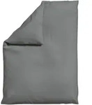 Schlafgut Bettdeckenbezug Woven Satin, Grau, Textil, Uni, 155x220 cm, Textiles