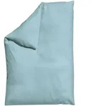 Schlafgut Bettdeckenbezug Woven Satin, Hellblau, Textil, Uni, 135-140x200 cm,