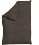 Schlafgut Bettdeckenbezug Woven Satin, Dunkelbraun, Textil, Uni, 135-140x200 cm,