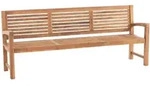 CLP Gartenbank, Teak, Holz, 220x92x59 cm, Gartenm&ouml;bel, Gartenb&auml;nke