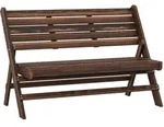 Outsunny Gartenbank,, Dunkelbraun, Holz, 63x83x122 cm, Gartenm&ouml;bel,...