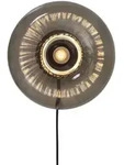 It's about Romi Wandleuchte Brussels, Anthrazit, Gold, Metall, Glas, mit Schalter,