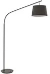 Ideal Lux Bogenleuchte, Schwarz, Textil, 40x197x118 cm, Lampen & Leuchten,