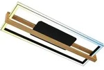 Briloner Led-Deckenleuchte, Braun, Schwarz, Holz, Metall, Kunststoff,