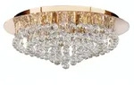 Searchlight Deckenleuchte, Gold, Metall, Glas, 21 cm, mit Behang, Lampen & Leuchten,