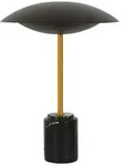 Tischleuchte Loft, Schwarz, Metall, rund,rund, 30x42x30 cm, Europ&auml;ischer
