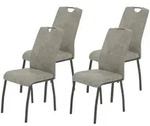 P & B Stuhl-Set, Grau, Metall, Textil, F&uuml;llung: Schaumstoff, Rundrohr, 44x96x64 cm,