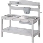Roba Outdoor-Spielk&uuml;che, Grau, Holz, Rechteckig, 90x88x35 cm, unisex, FSC 100%,