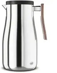 Alfi Isolierkanne Studio Allure, Silber, Holz, Metall, 1 L, BPA-frei, doppelwandig,