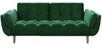Playboy Schlafsofa Playboy, Gr&uuml;n, Holz, Walnuss, Vintage, 2-Sitzer,...
