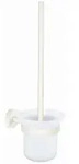 Tesa Wc-B&uuml;rstengarnitur Moon White, Wei&szlig;, Metall, 11x38x15 cm, B&uuml;rstenkopf