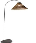 Newgarden Aussenstehleuchte Niza, Beige, Naturmaterialien, 80x230x80 cm, aufladbar