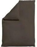 Schlafgut Bettdeckenbezug Woven Satin, Dunkelbraun, Textil, Uni, 155x220 cm, Textiles