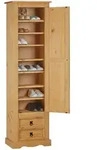 Idimex Schuhschrank, Braun, Holz, Kiefer, Vintage, 53x190x38 cm, FSC Mix,...