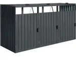 M&uuml;lltonnenbox, Anthrazit, Metall, 80x122x240 cm, CE, Aufbewahrung & Schutzh&uuml;llen